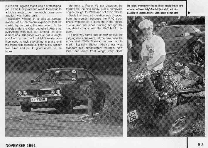 Reliant Kitten Car and Car Conversions Magazine Article