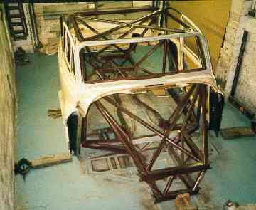 Body mocked up on chassis